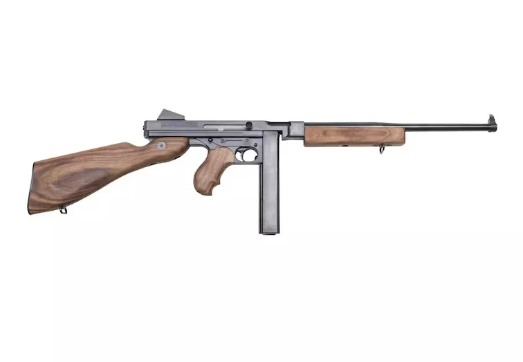Thompson M1C Semi Automatic Rifle 45 ACP 16.5″ Blued Barrel Black Frame Walnut Pistol Grip