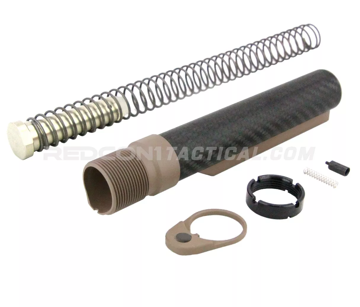 Timber Creek AR-15 Mil-Spec Carbon Fiber Buffer Tube Kit - FDE