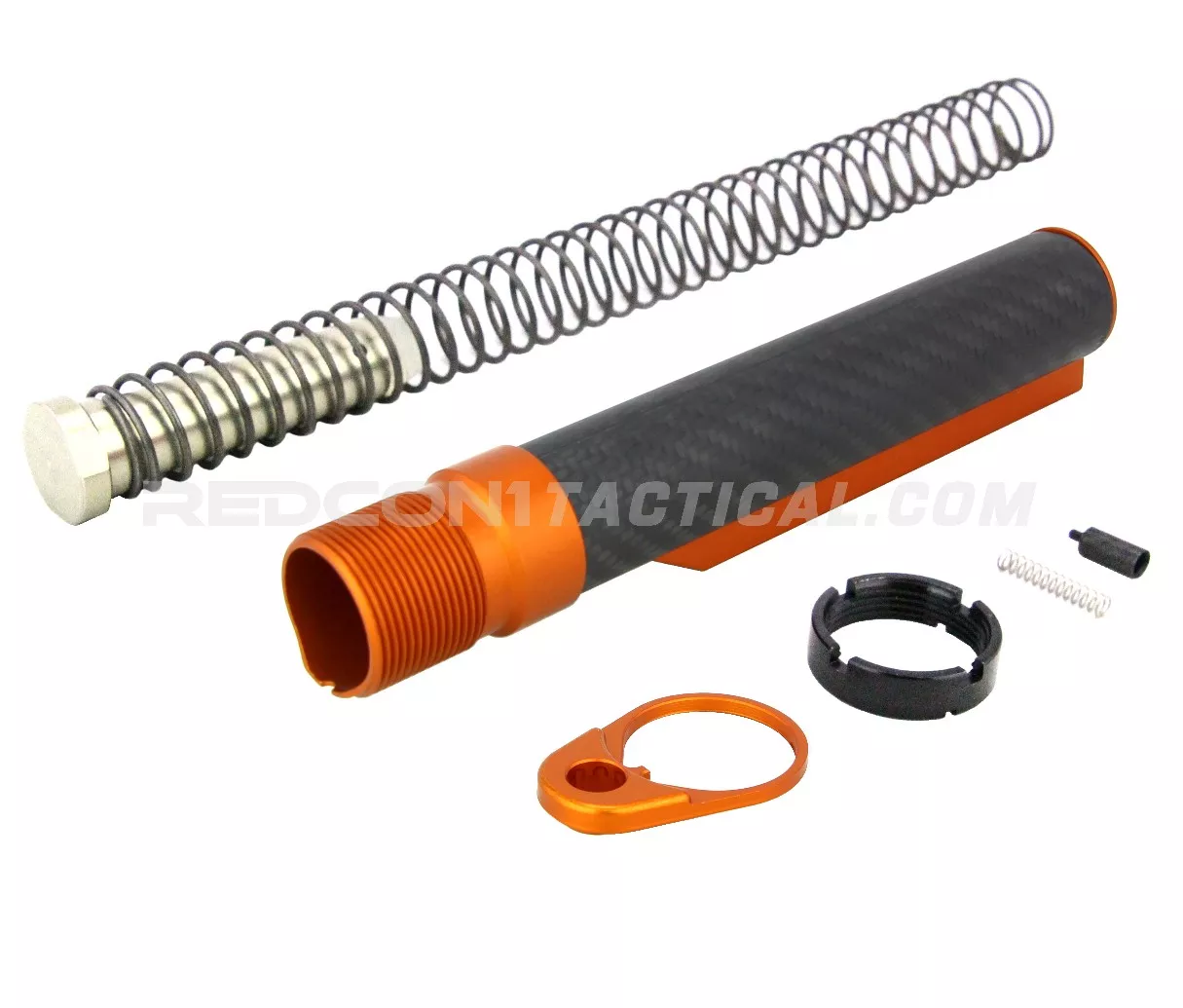 Timber Creek AR-15 Mil-Spec Carbon Fiber Buffer Tube Kit - Orange
