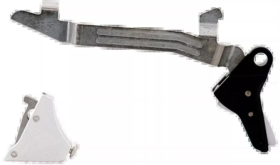 Timney Triggers Alpha Competition Trigger for Glock Gen 5 & 44, Silver Straight Shoe ALPHAGLOCK5SILVR