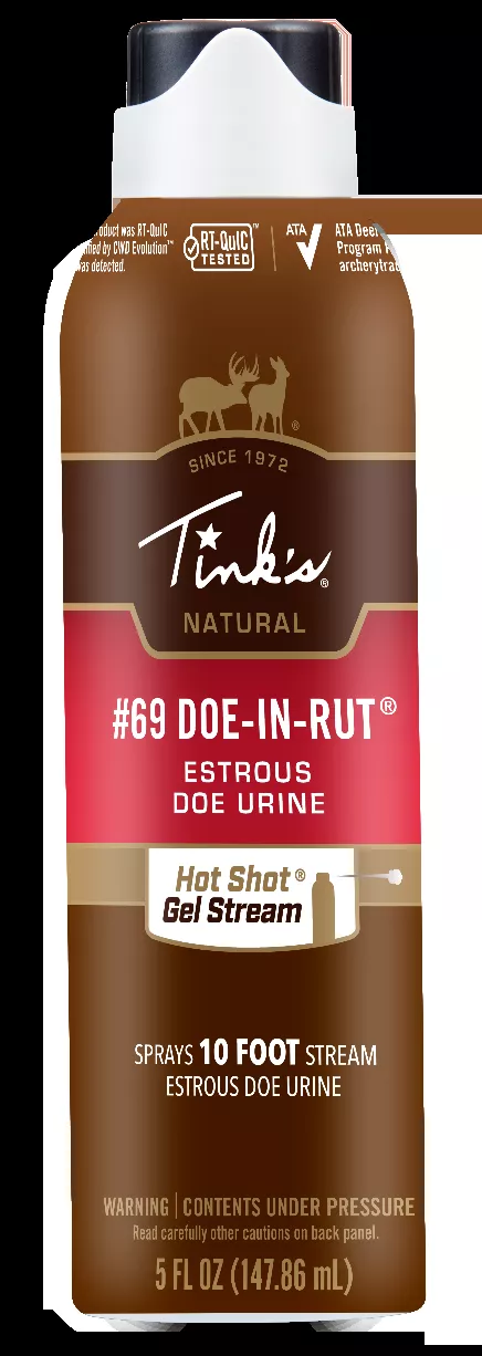 Tinks W6260 #69 Hot Shot Deer Attractant Doe In Estrus Scent Gel 5 oz Gel Stream