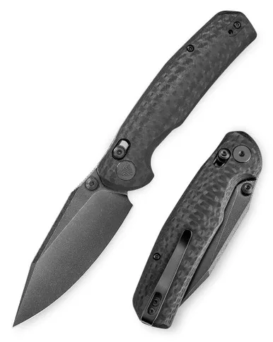 Travisa Hornet-CG Axis Lock EDC Folding Pocket Knife - 3.34" 14C28N Steel Blade, Carbon Fiber Style G10 Handle