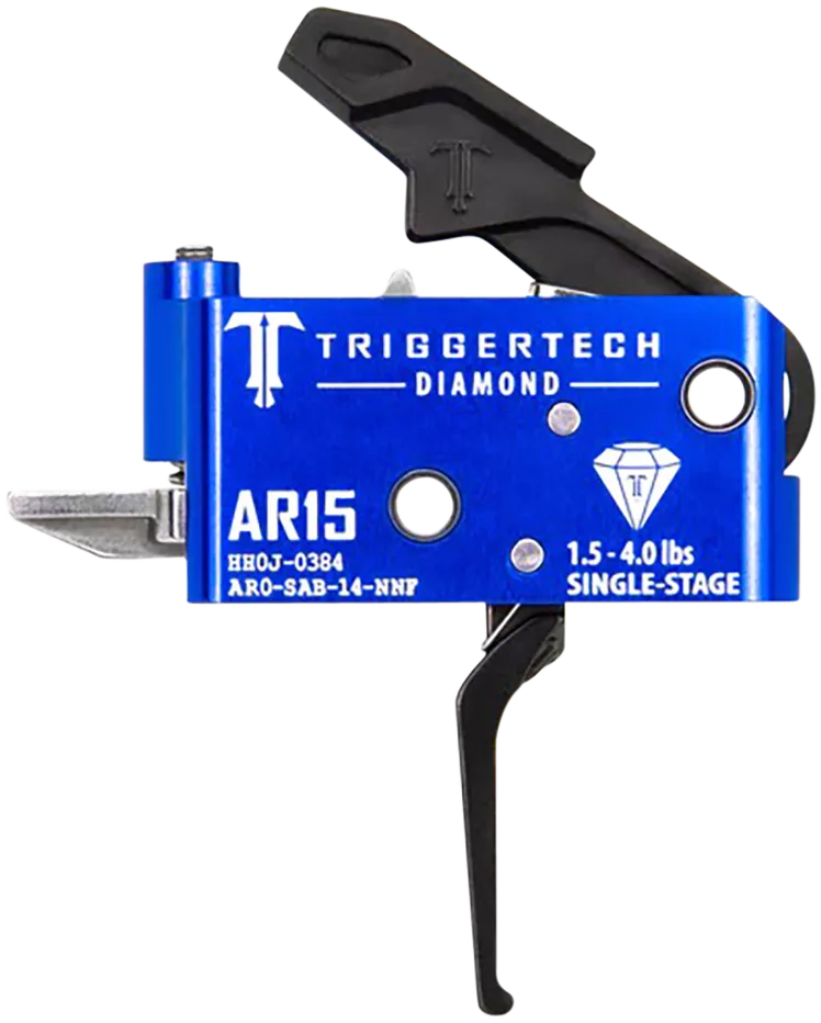 TriggerTech AR0SAB14NNF DiamondFlat Single-Stage 1.5-4.0 lbs Adjustable for AR-15