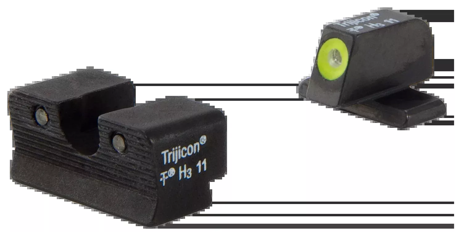 Trijicon 600751 HD Night SightsGreen/Tritium Yellow Outline Front Sight-Green Tritium Black Outline Rear Sight Springfield XD-S/XD-E