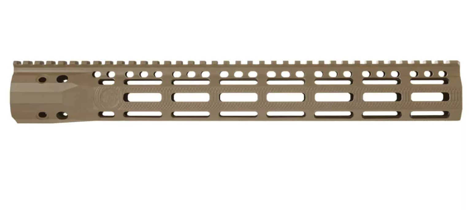 Troy 15.125" Low Profile M-LOK BattleRail SOCC Special Ops Free Float MLOK Rail "FDE"