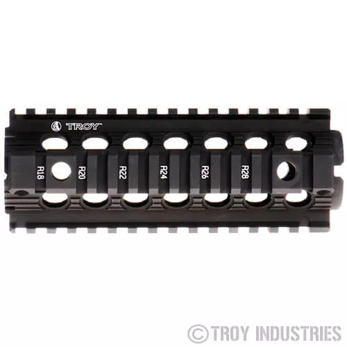 Troy BattleRail 7" Carbine Drop In M4 Quad Battle Rail Piston Compatible Black