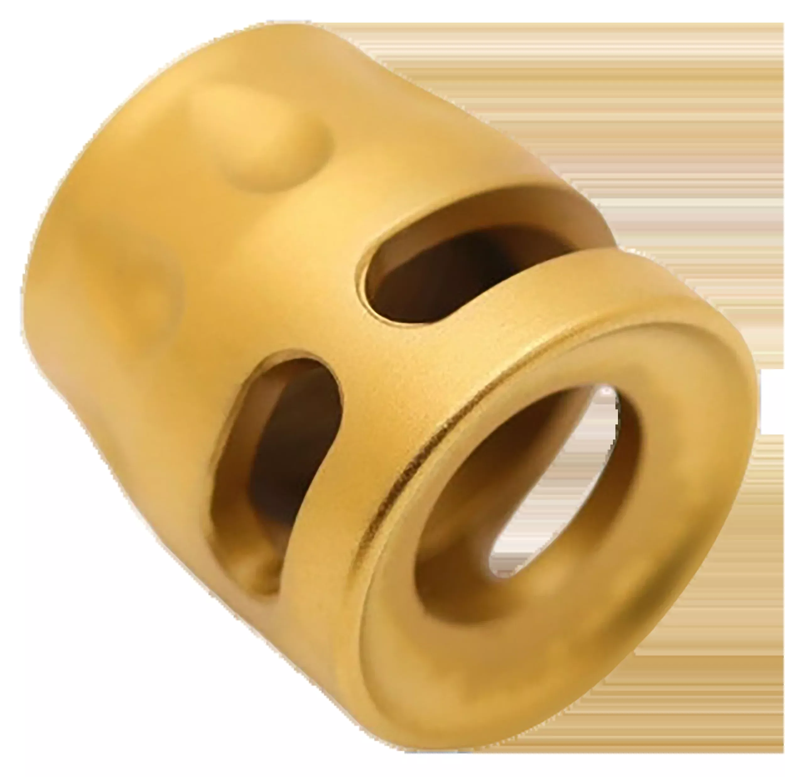 True Precision Inc S-Type Micro Compensator Gold 416R Stainless 1/2x28 for 9mm/380 ACP TPSMICROG