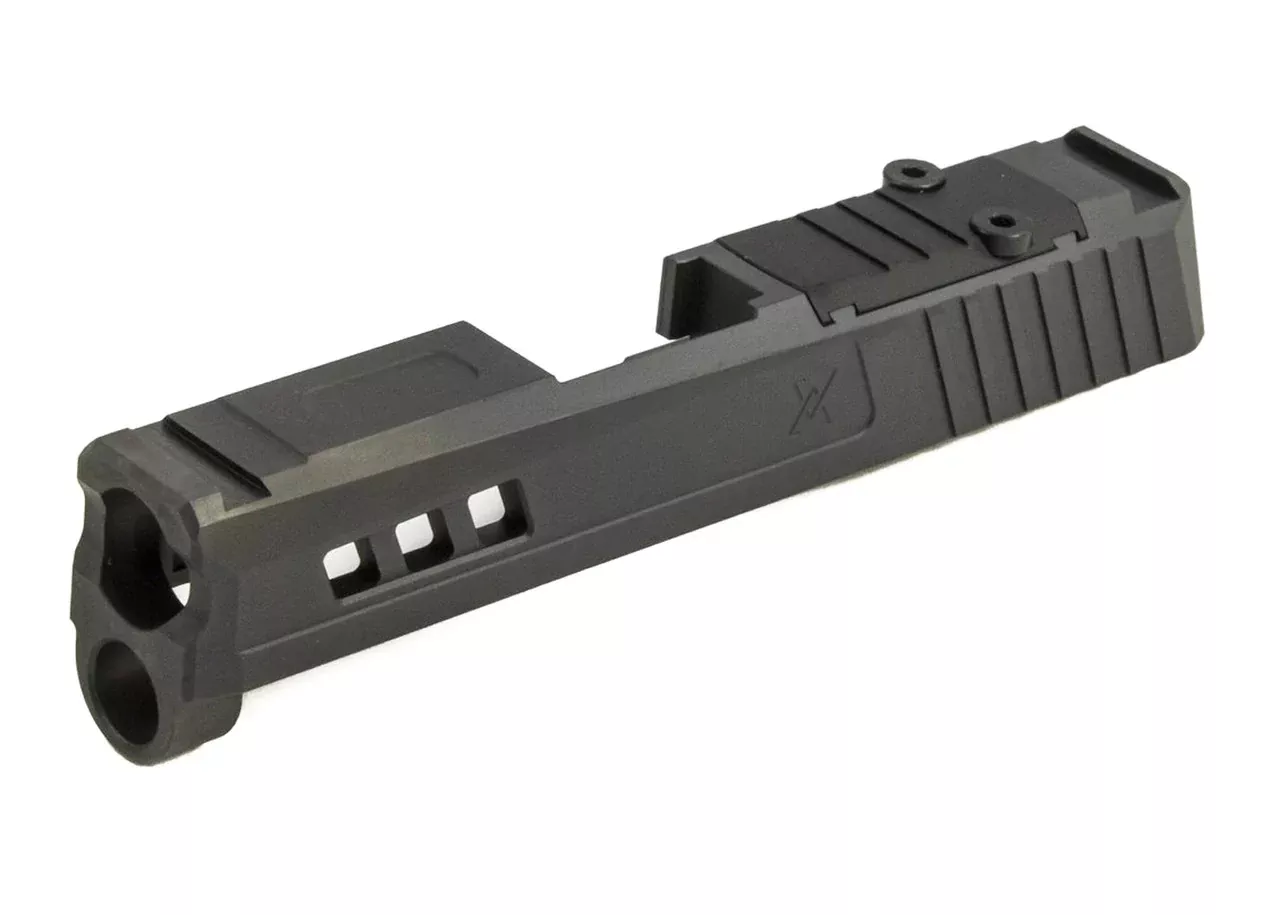 TRUE PRECISION SIG P365 SLIDE W/RMS CUT & PLATE BLK DLC