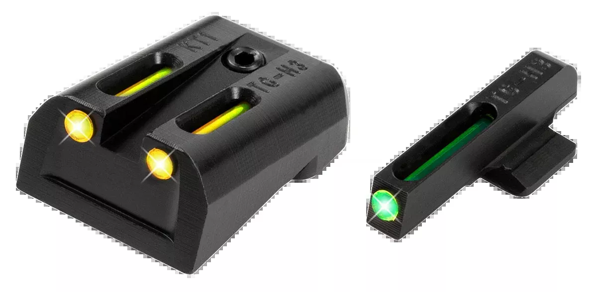 TruGlo Brite-Site Tritium Fiber-Optic Night Sights for Kimber 1911, Green Front/Yellow Rear, TG131KTY
