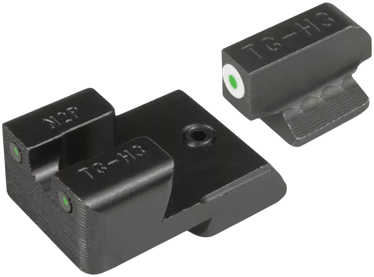 TruGlo TGTG231N4W Tritium ProGreen Tritium Front & Rear/ Black Nitride Fortress Frame, Fits 1911 3" Officer & 4.25", Front Sight Dovetail/Rear Sight Dovetail Mount