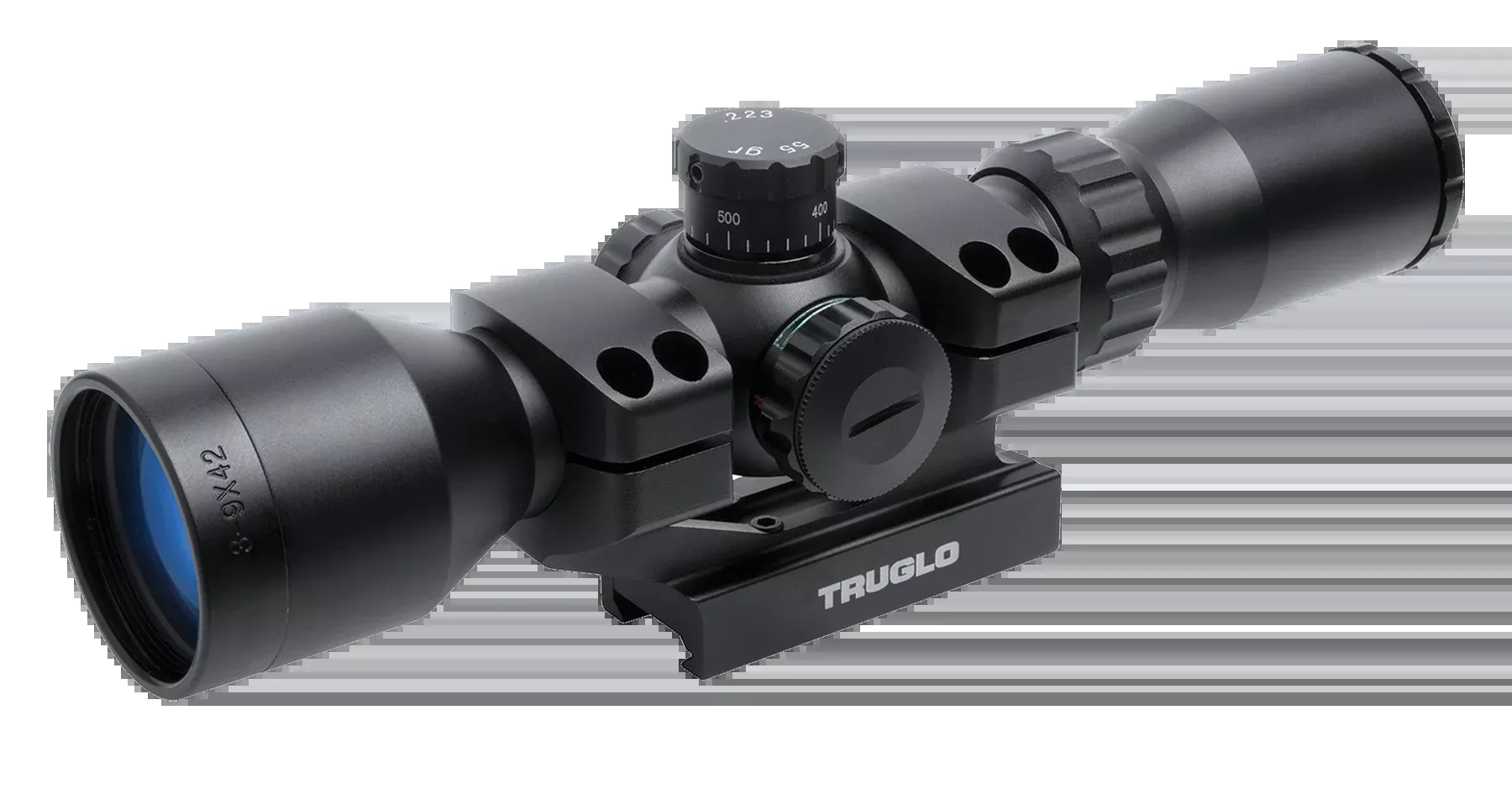 TruGlo Tru-Brite 30 3-9x 42mm 30mm Tube Illuminated Duplex Mil-Dot Matte Black Rifle Scope
