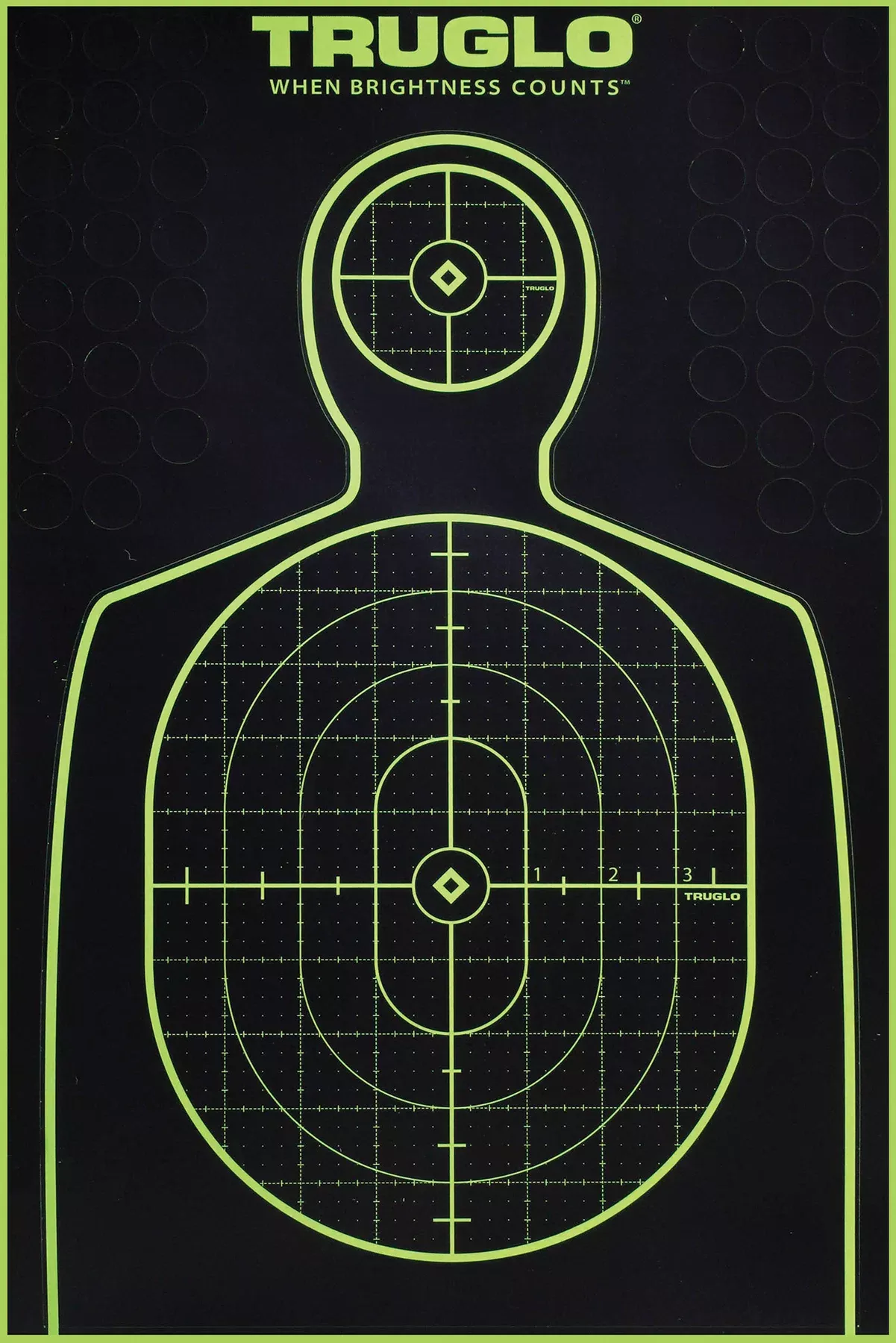 TruGlo Tru-See Self-Adhesive Silhouette Handgun Target, 12x18 in Heavy Paper, 6-Pack TG13A6