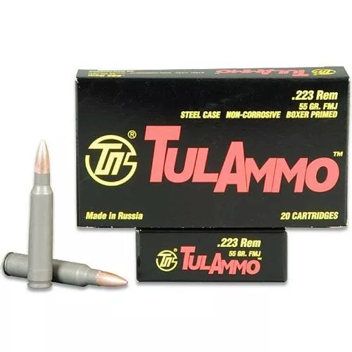 TulAmmo .223 Rem 55 Grain FMJ