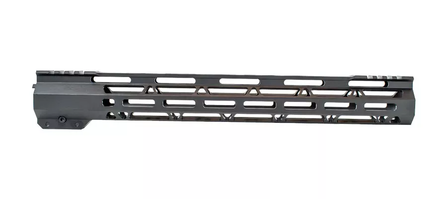 Ultra Lightweight 15" MLOK Split Rail Handguard - Anodized Black