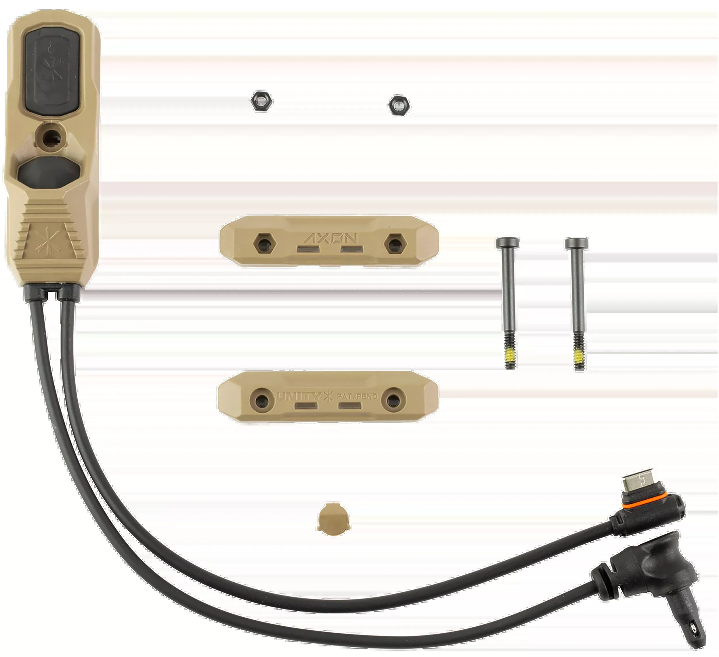 Unity Tactical AXON Dual Remote Switch, LINK USB-C + Crane Laser, Flat Dark Earth, 7 in Cables AXN-UCI7F