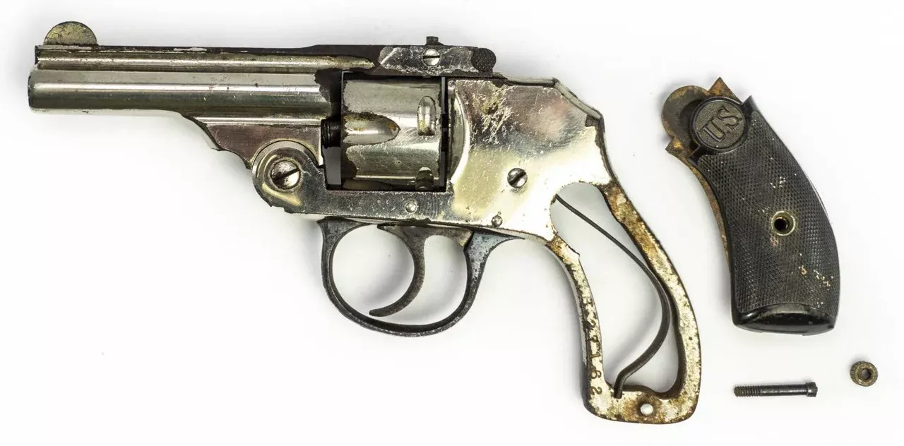 US Revolver Top break Hammerless.32 S&W, 3 Barrel, Nickel