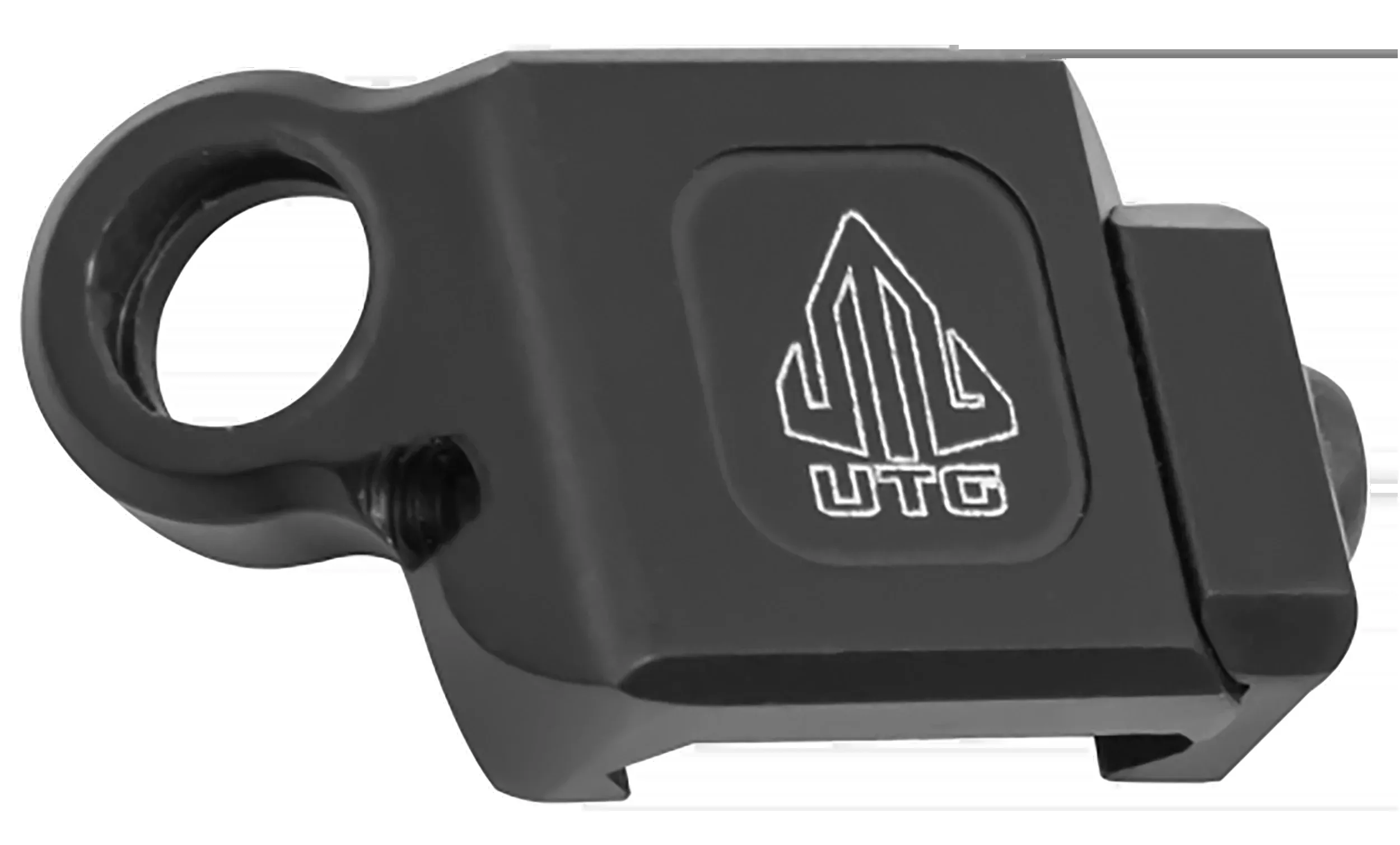 UTG Low-Profile Angled Picatinny Quick Detach Sling Swivel Adapter, Hard Anodized Aluminum – TLSWPM01