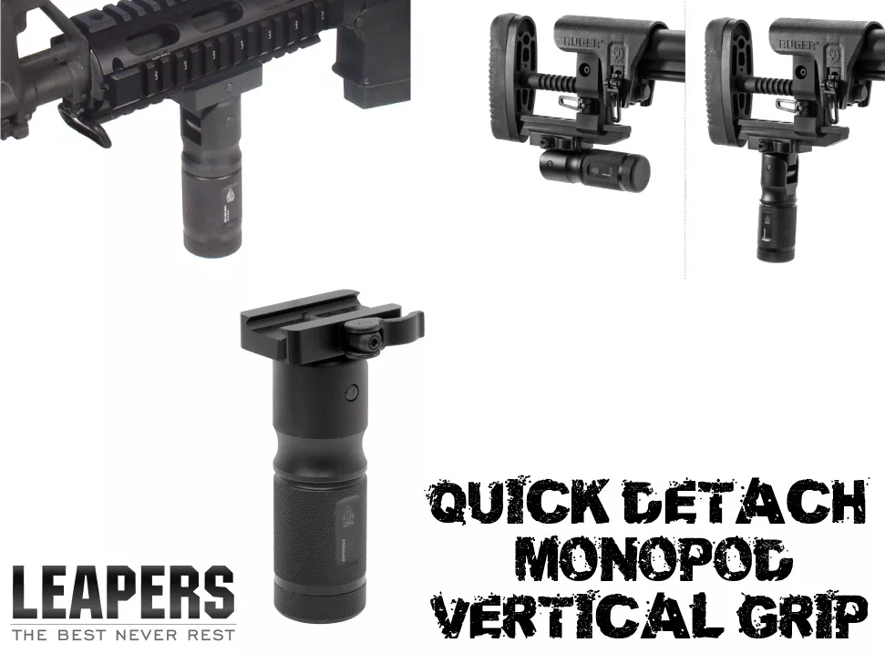 UTG QD Folding Vertical Forward Metal Grip Foldable Monopod Quick Detach Foregrip