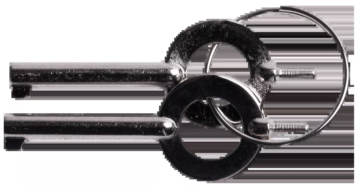 Uzi Accessories UZIKEYPAIR Handcuff Key Set Silver Metal