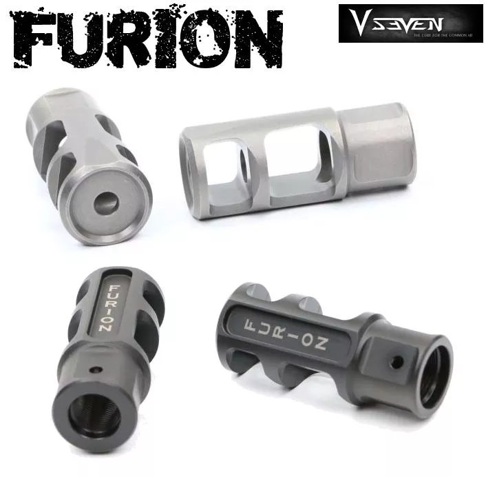 V SEVEN Titanium Furion Muzzle Brake Compensator AR-15 AR15 AR10 .308