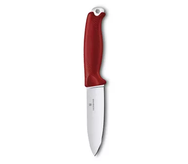 Victorinox Swiss Army Venture Fixed Blade Knife - 4.13" 14C28N Satin Drop Point Blade, Red Polymer Handles, Plastic Sheath - 3.0902