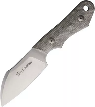 Viper Knives Handy 2 Fixed Blade 3.25" M390 Stonewashed Sheepsfoot Blade Green Canvas Micarta Handle - VT4050CG
