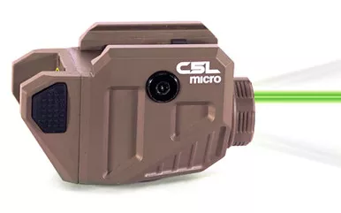 Viridian C5L Micro Weapon Light with Green Laser - 550 Lumen Tactical Light, Includes Safe Charge Power Bank, FDE