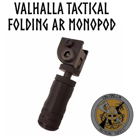VTS Folding Adjustable AR15 Stock Monopod 3.1" to 4.25" Carbon Fiber Reinforced PETG Polymer AR-15