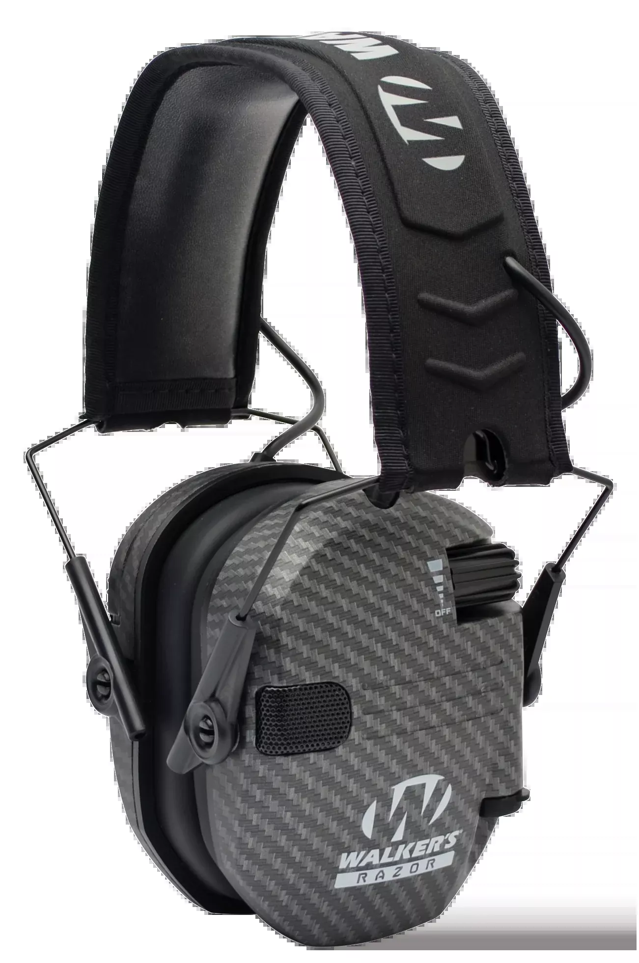Walkers Game Ear Razor Slim Electronic Ear Muffs, Carbon Finish, 23 dB Noise Reduction Rating, GWPRSEMCARB