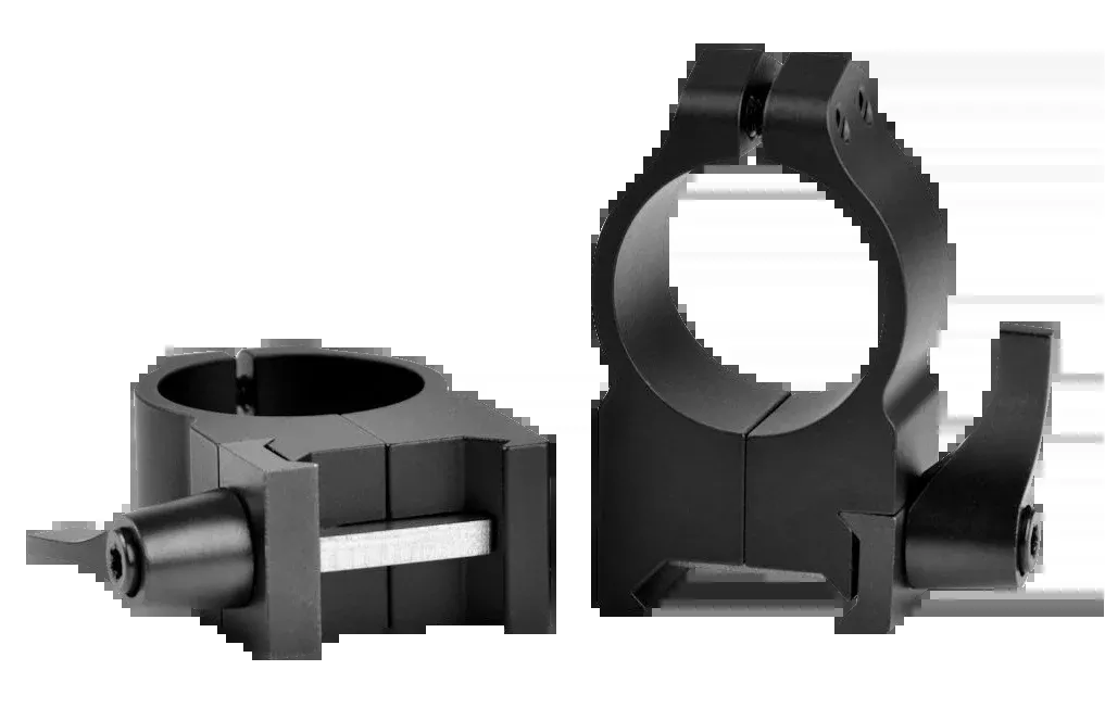 Warne Maxima Quick Detach Scope Rings, 1-inch High, Matte Black, Vertical Split – 202LM