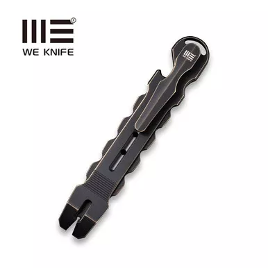 We Knife Company A-08A Gesila Titanium Pry Bar Multi-Tool - Antique Bronze