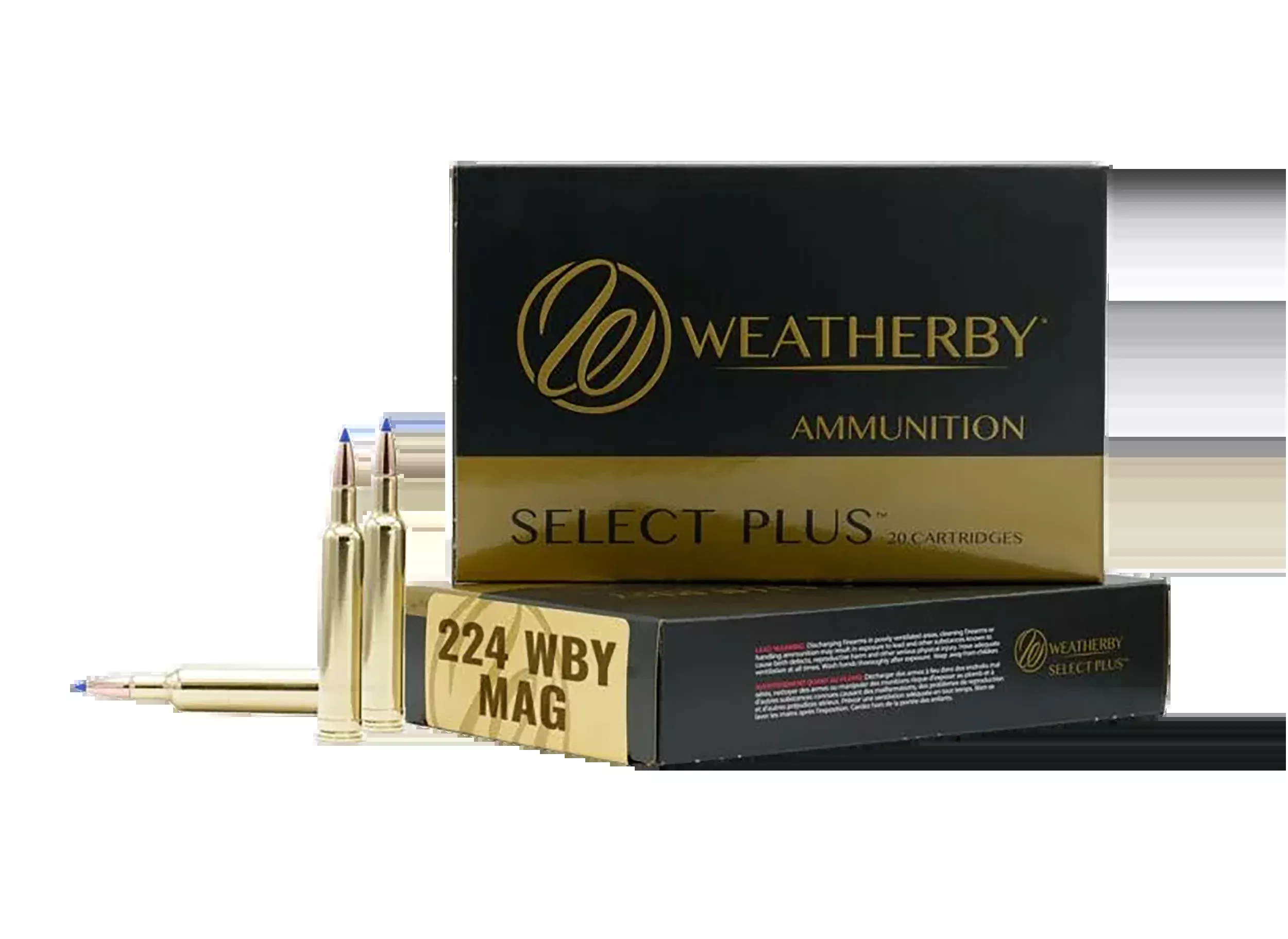 Weatherby Select Plus .224 Weatherby Magnum 37gr Hammer Custom Solid Hollow Point Ammo 20rd M22437HCB