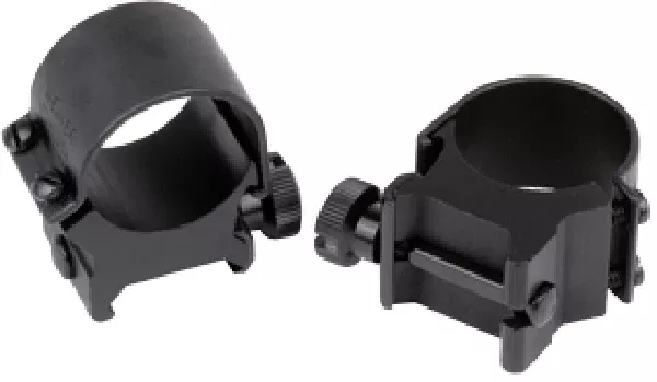 Weaver Optics Detachable Top Mount Scope Rings, 1 in High Matte, Steel/Aluminum - 49042