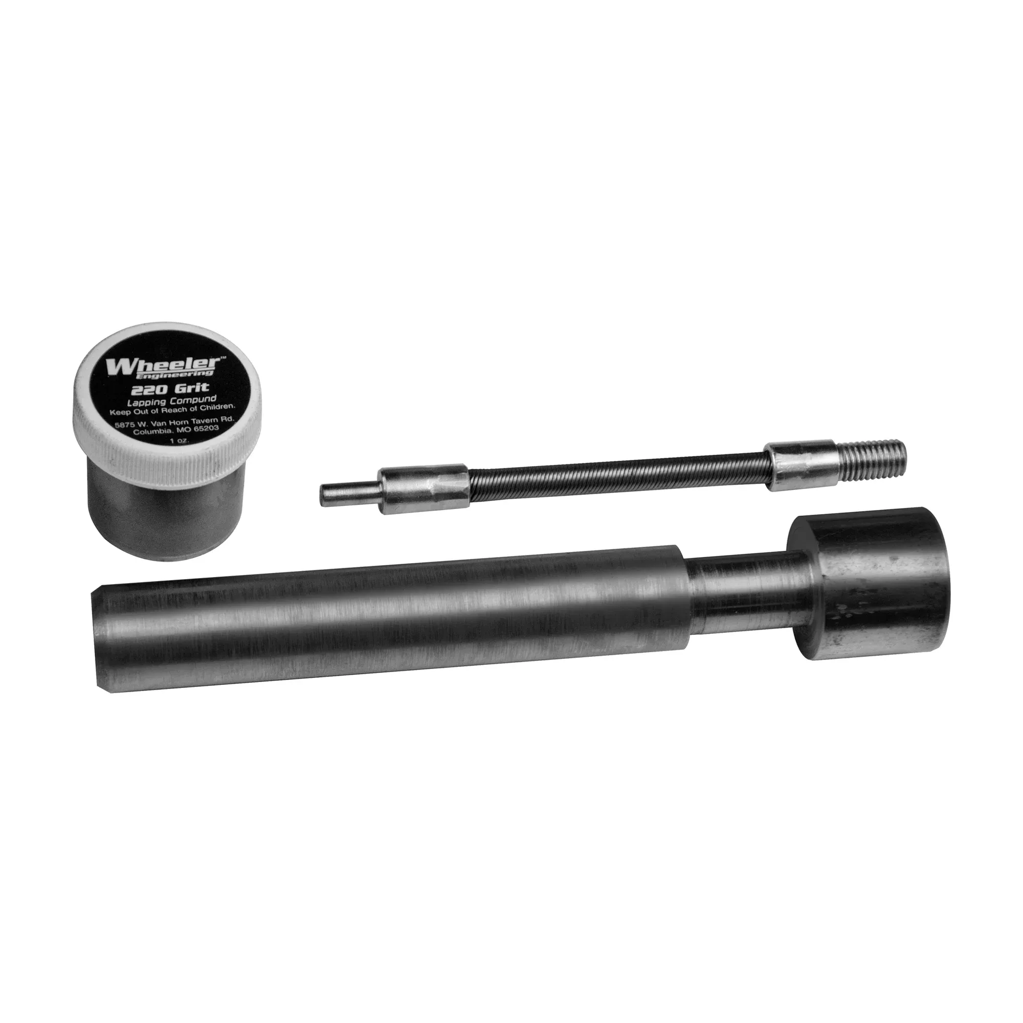 Wheeler AR-15 Upper Receiver Lapping Tool, Flex Shaft, 220 Grit Compound, Steel Black Oxide Finish, 156757
