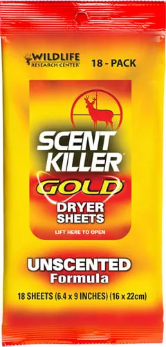 Wildlife Research Scent Killer Dryer Sheets Gold