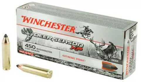 Winchester 450 Bushmaster 250 Gr Soft Point Ammo - 20 Rounds for Big Game Hunting