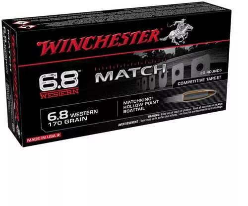 Winchester 6.8 Western 162 Gr Copper Impact Ammo - 20 Rounds for Hunting Power