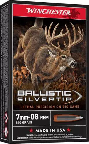 Winchester 7mm-08 Remington 140 Gr Ballistic Tip Ammo - 20 Rounds for Superior Accuracy