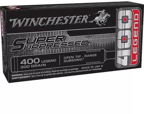 Winchester Ammo Sup400 Super Suppressed 400Legend 300Gr Open Tip 20 Per Box/10 Case