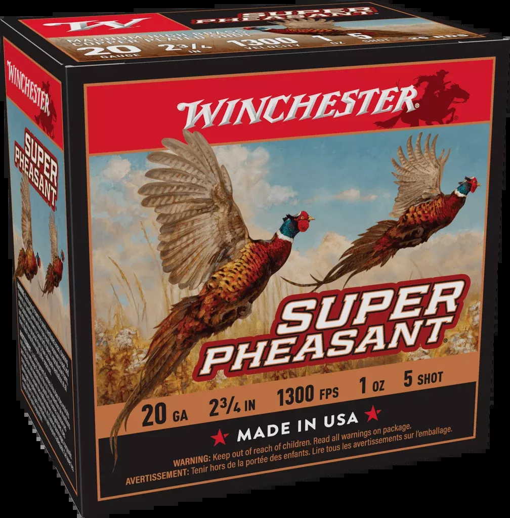Winchester Ammo Super Pheasant Magnum 20 Gauge 2 3/4in #5 Copper-Plated Lead Shot Shells X20PH5