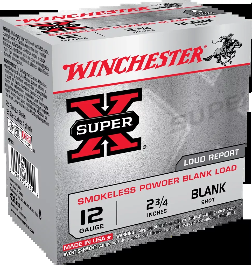 Winchester Ammo Super-X Smokeless Blank Shotshells 12 Gauge 2-3/4" 25-Round Box XP12