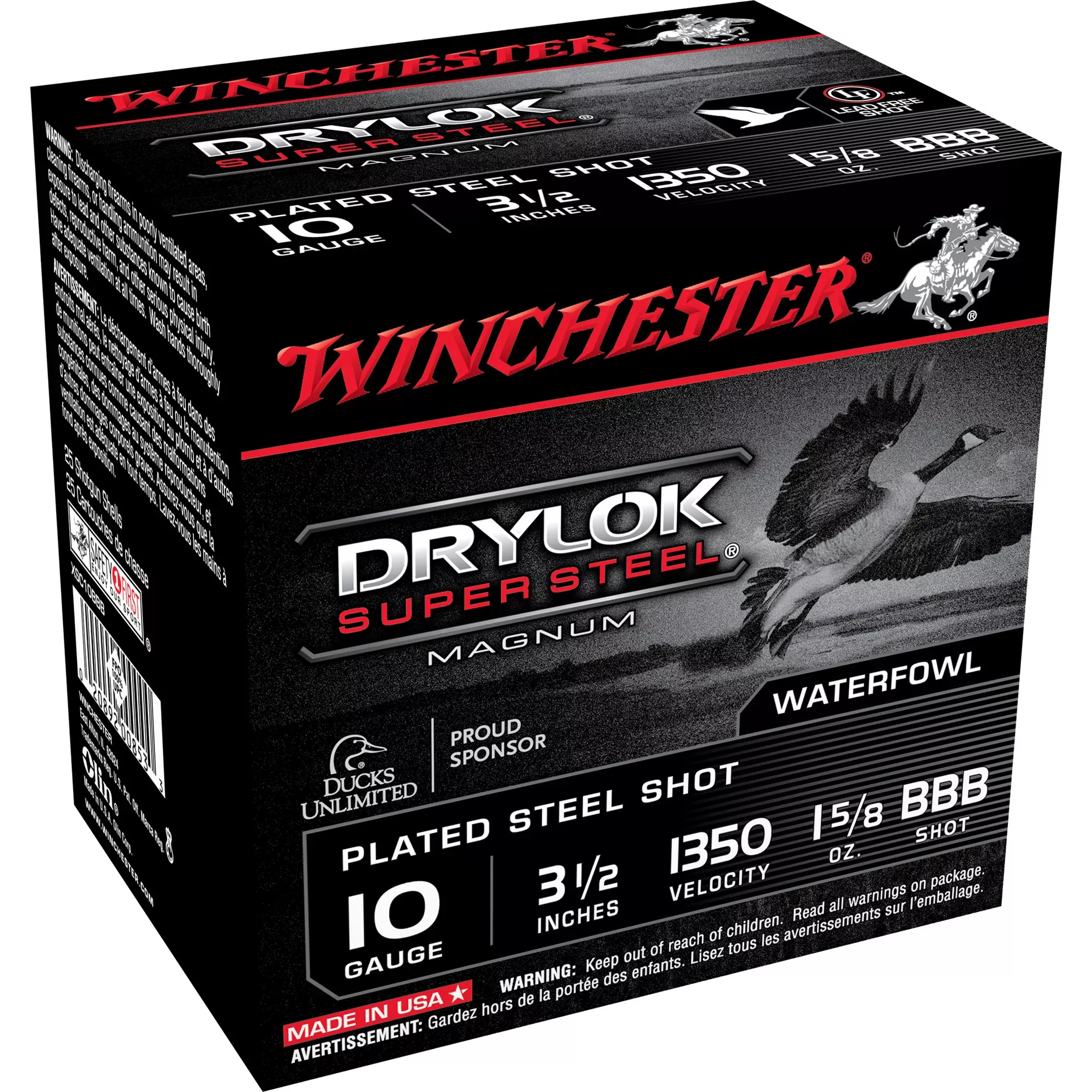 Winchester Ammunition Drylok Super Steel Magnum 10 Gauge 3-1/2in BB Shotshells 25ct XSC10BB