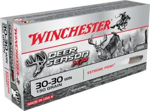 Winchester Deer Season XP 30-30 Win 150 Gr Extreme Point Ammo - 20 Rounds for Superior Hunting