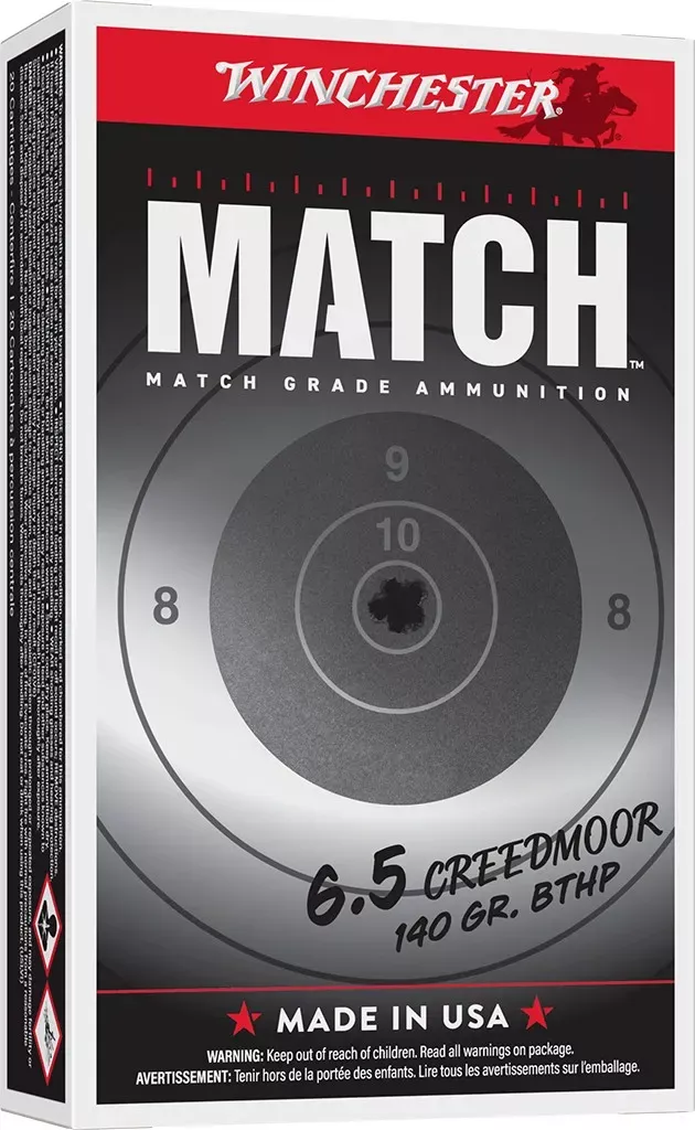 Winchester Match 6.5 Creedmoor 140 Grain Ammo- 20 Rounds