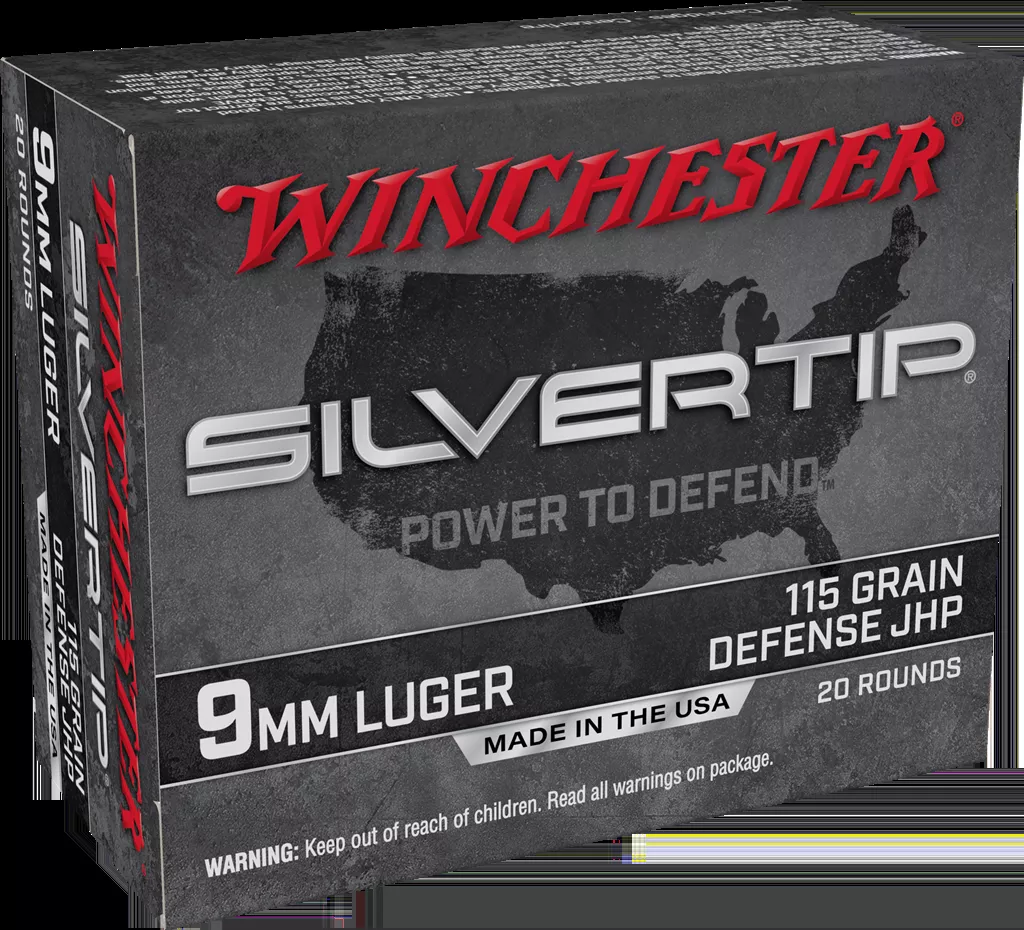Winchester Silvertip 9mm Luger Ammunition 115 Grain Jacketed Hollow Point - W9MMST