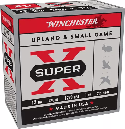 WINCHESTER SUPER-X 12GA 2.75" - 1OZ #7.5 1290FPS 250RD CASE