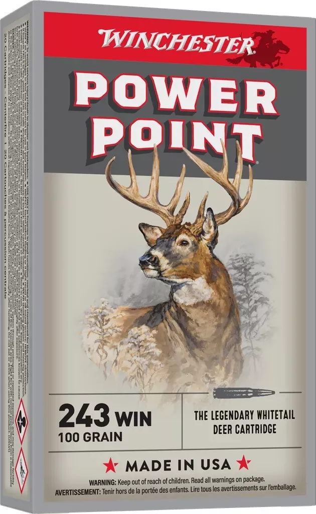 Winchester Super‑X .243 Winchester 100 Grain Power‑Point Rifle Ammo – 20 Rounds