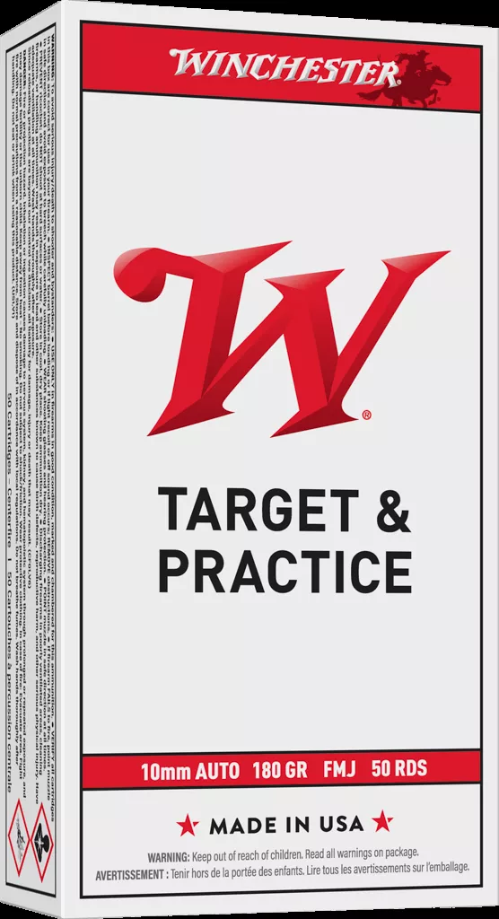 Winchester USA 10mm Auto Ammunition 180 Grain Full Metal Jacket Target - USA10MM