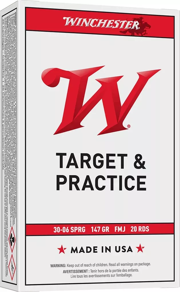 Winchester USA .30‑06 Springfield 147 Grain FMJ Rifle Ammo – 20 Rounds