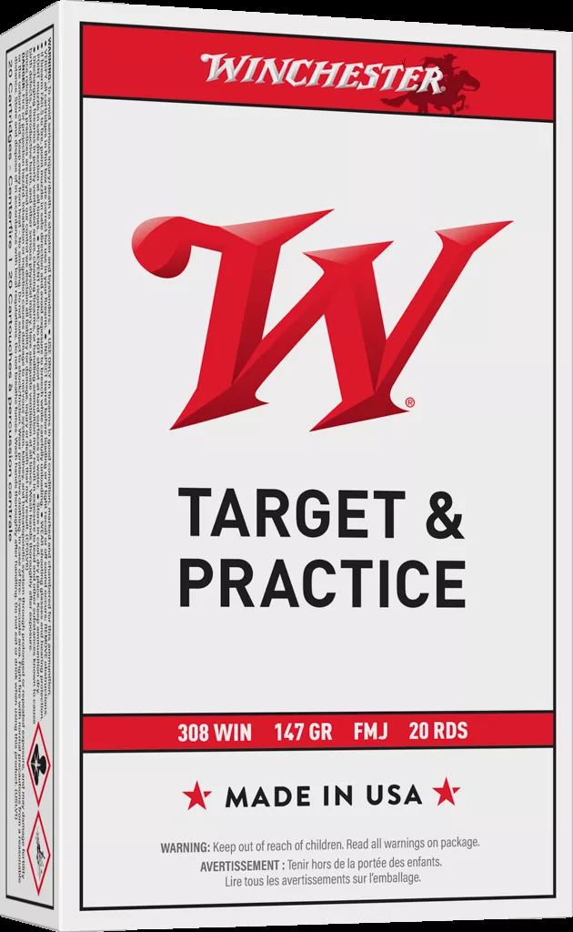Winchester USA 308 Winchester Ammunition 147 Grain Full Metal Jacket Boat Tail - USA3081